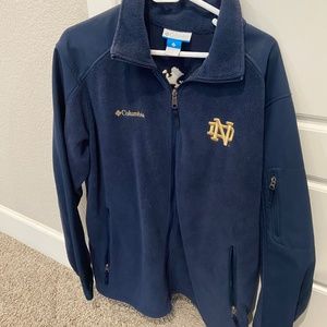 Notre Dame - Columbia jacket full zip, size Large